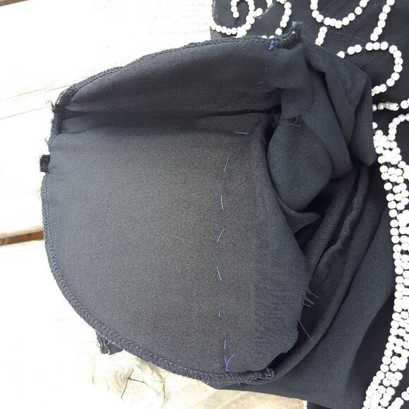 Vintage Beaded Silk Blouse Laurence Kazar Large - Picture 5 of 6